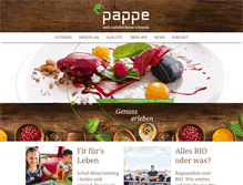 Tablet Screenshot of pappe-feinkost.de